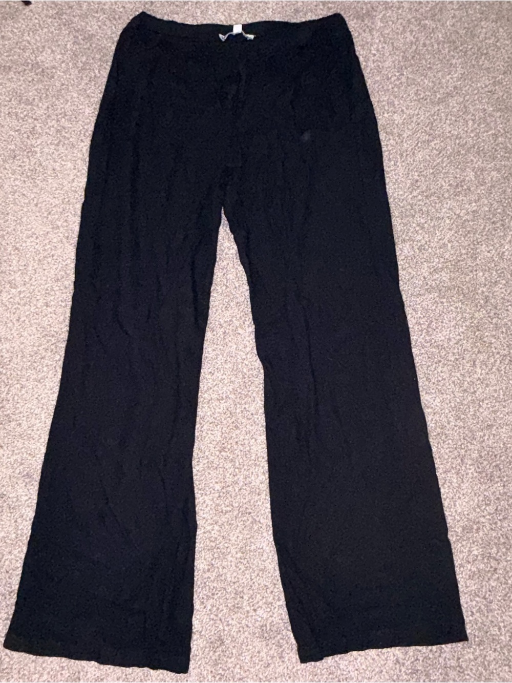 Harlow Black Wide-Leg Pull-On Pants